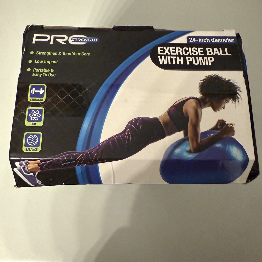 Pro Strength Exercise Ball With Pump‎ 24 Inch Diameter Brand New